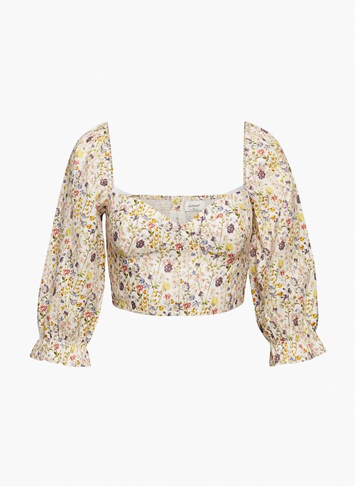 VILETTE LINEN BLOUSE - Organic linen bustier blouse