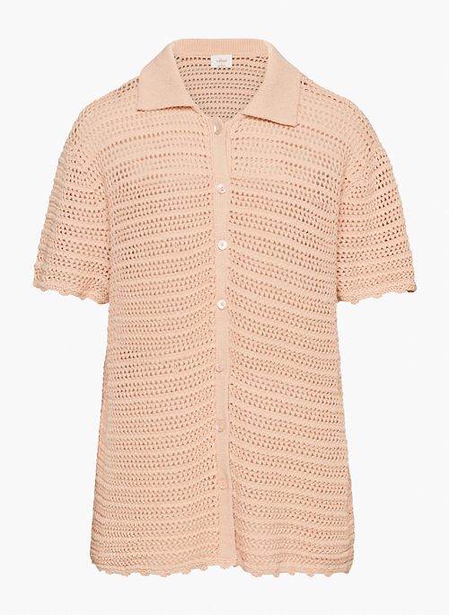 NOTTING SWEATER - Crocheted button-up shirt