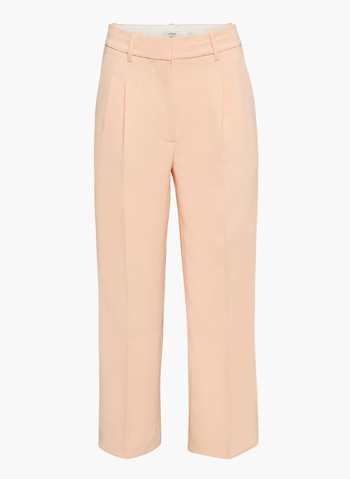 THE EFFORTLESS PANT™ CROPPED - Cropped high-waisted wide-leg crepe pants