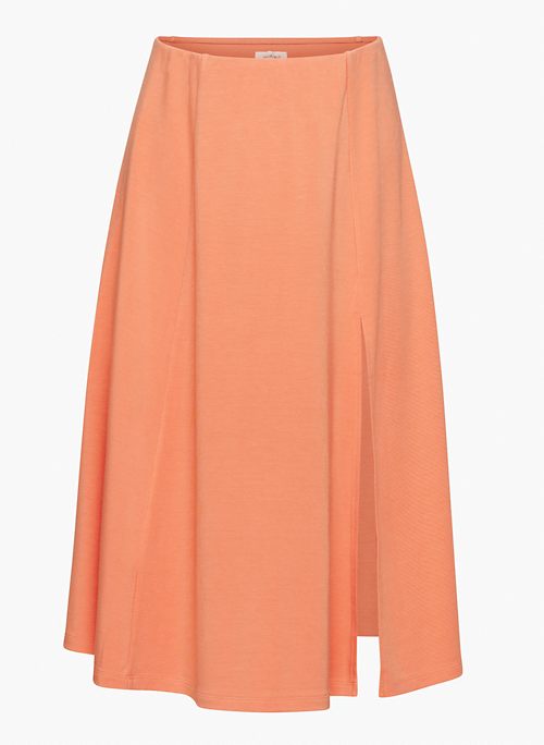BEACH SKIRT - High-waisted midi skirt with slit
