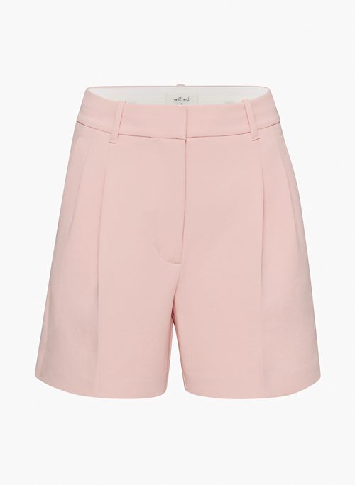 EFFORTLESS 5" SHORT - High-waisted, double-pleated shorts