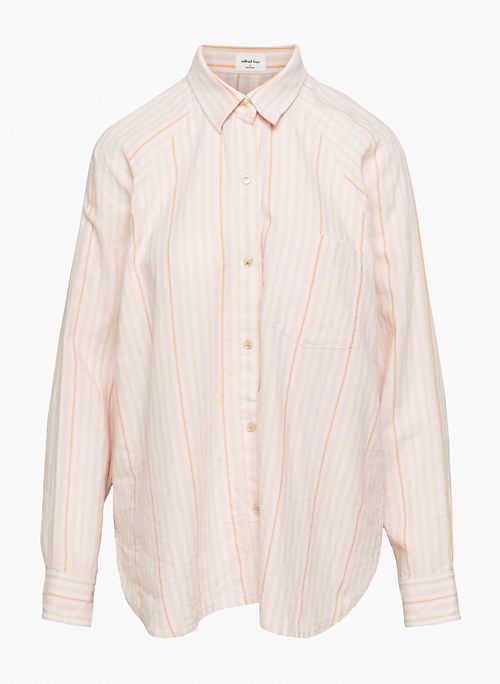 BOYFRIEND LINEN SHIRT - Long-sleeve linen shirt