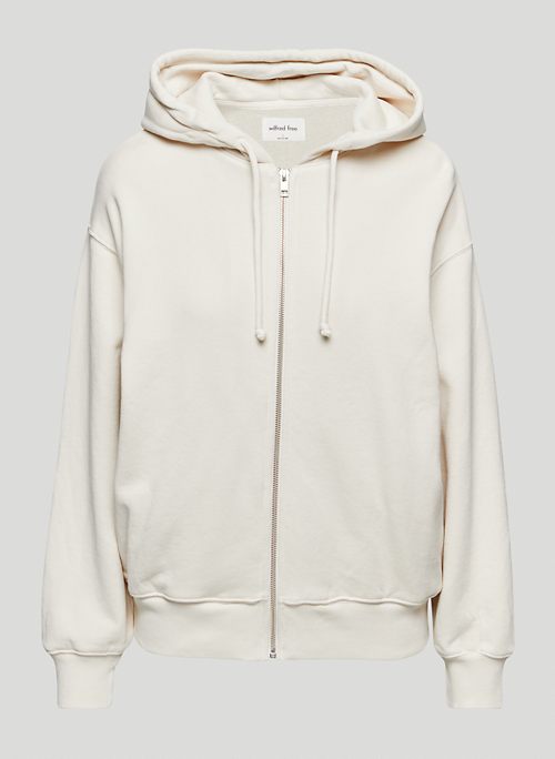 FREE TERRY FLEECE ZIP-UP - Organic cotton, oversized zip-up hoodie