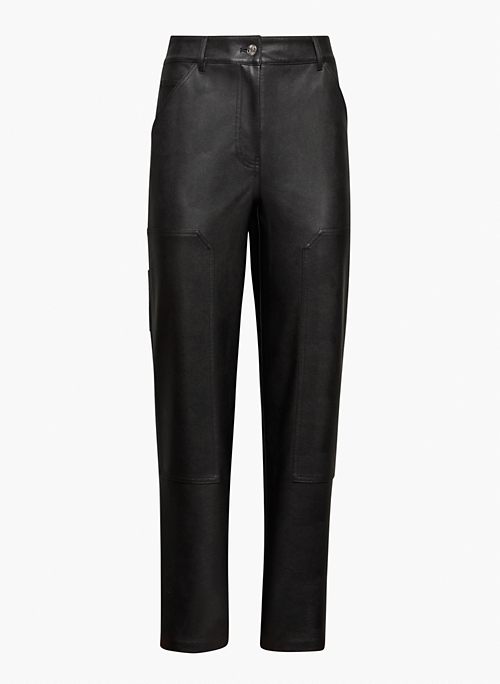 Brennan Leather Pant in Fawn