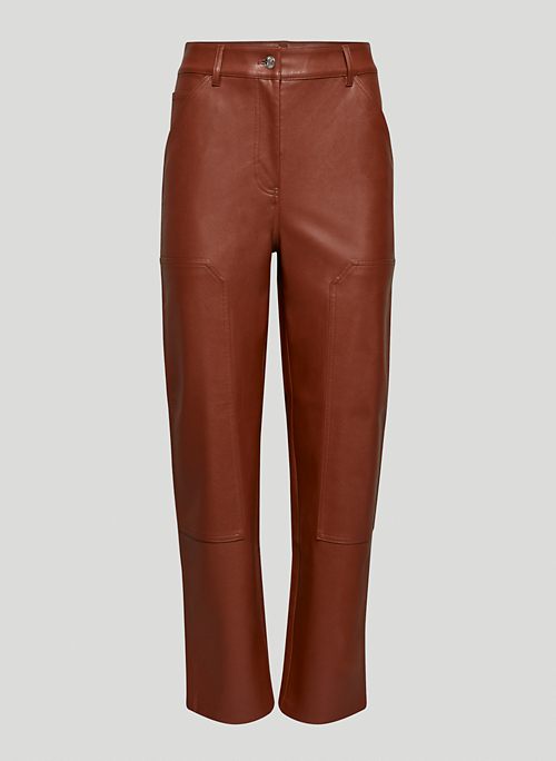 BRENNAN PANT - High-waisted Vegan Leather utility pants