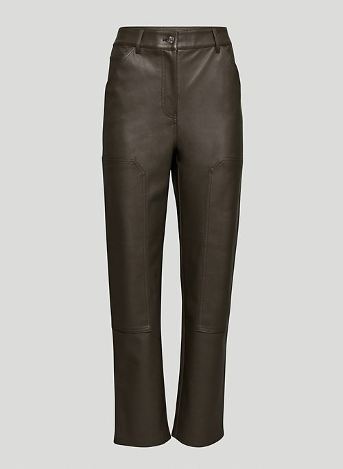 BRENNAN PANT - High-waisted Vegan Leather utility pants