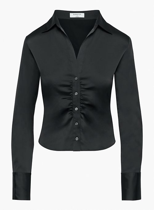 LEIKO SHIRT - Ruched button-up blouse