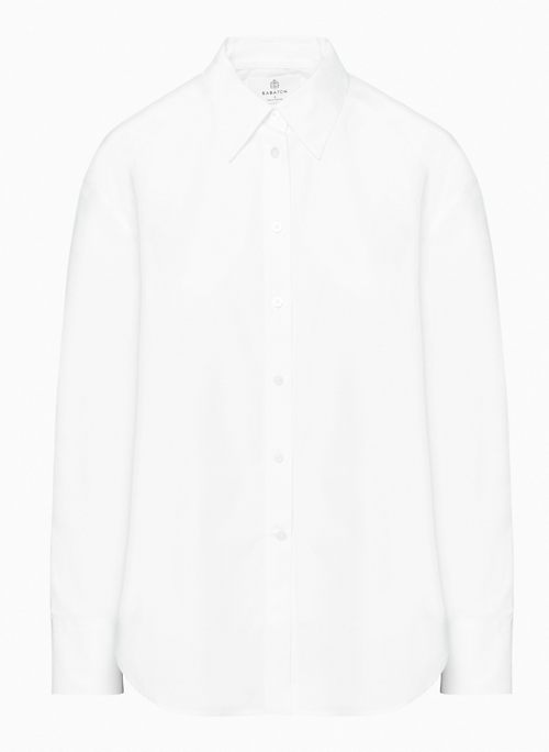ESSENTIAL POPLIN RELAXED SHIRT - Cotton poplin button-up shirt