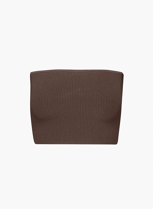 SCULPT KNIT CROPPED TUBE TOP - Cropped knit tube top