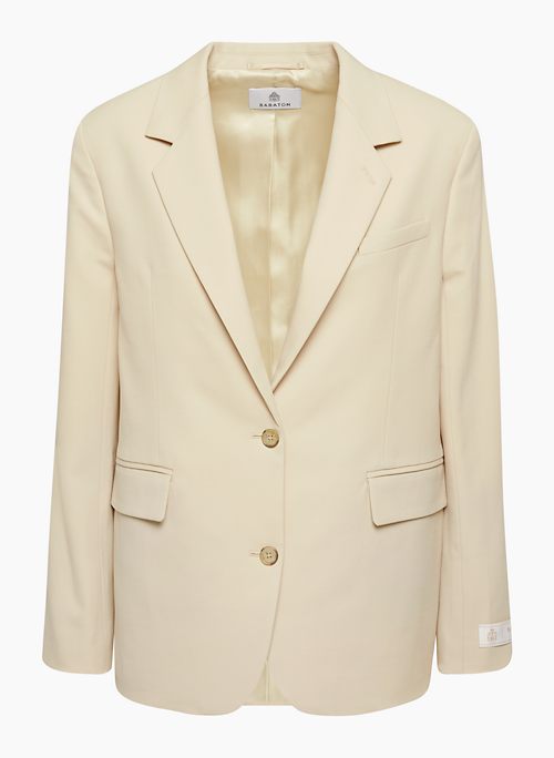NEW AGENCY BLAZER - Single-breasted relaxed-fit wool blazer