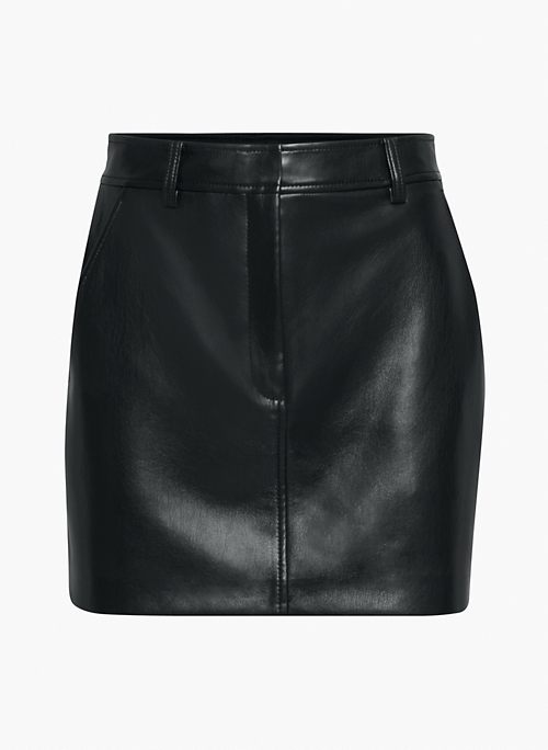 CHISEL SKIRT - Vegan Leather high-rise pencil skirt