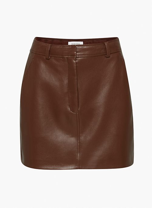 CHISEL SKIRT - Vegan Leather high-rise pencil skirt