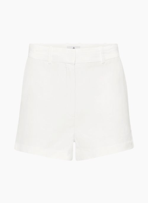 AGENCY LINEN 3" SHORT - High-waisted linen shorts