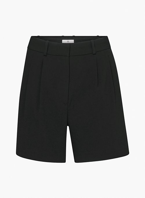 PLEATED 5" SHORT - High-waisted pleated shorts