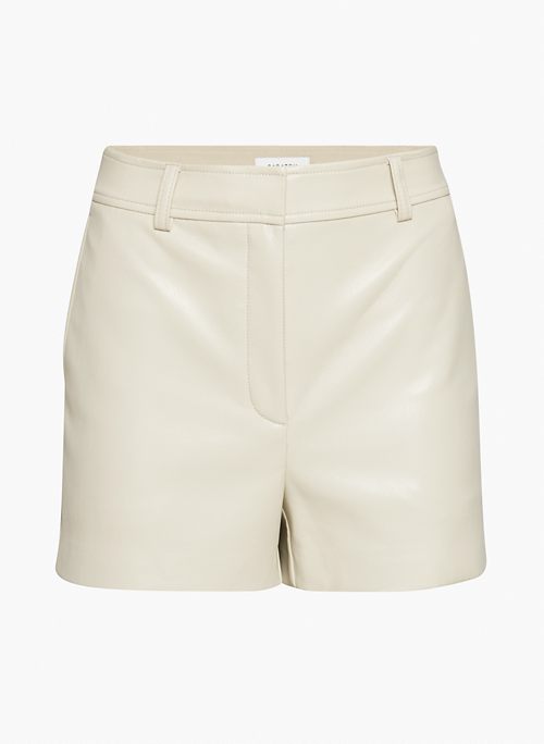 AGENCY 3" SHORT - High-waisted Vegan Leather shorts