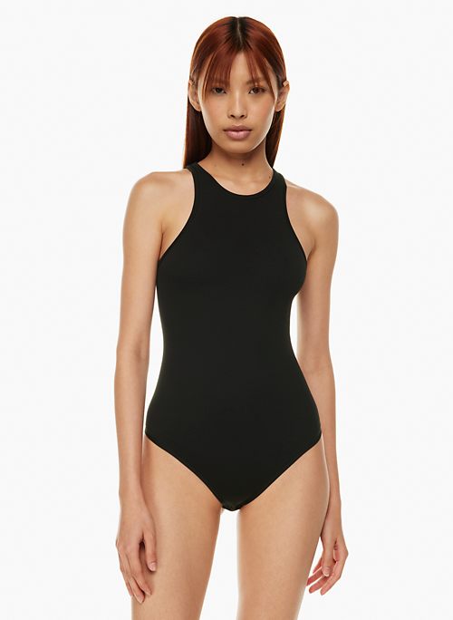 high neck low back bodysuit