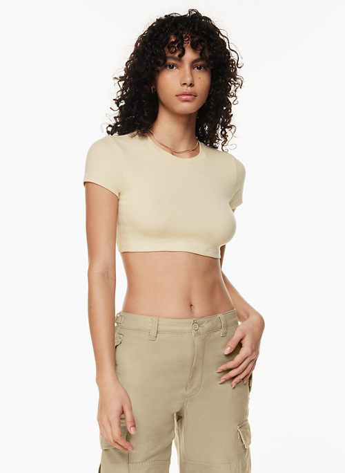 Tna RIBBED CROPPED T-SHIRT