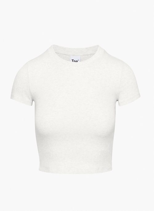 RIBBED WAIST T-SHIRT - Ribbed crew-neck t-shirt