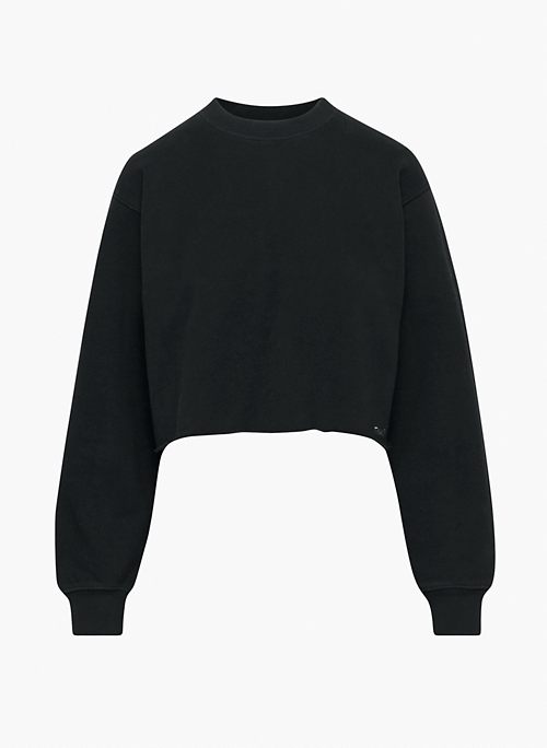 COZY FLEECE PERFECT CROPPED SWEATSHIRT - Crew-neck pullover sweatshirt