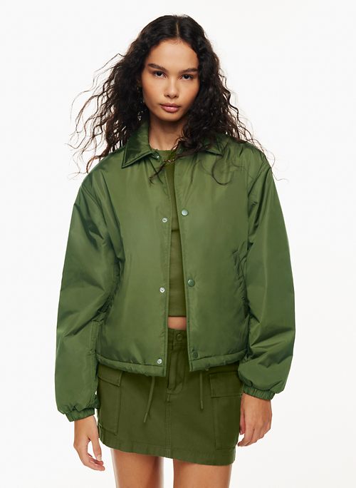 Stock Crop Puffer Jacket in Fern Green