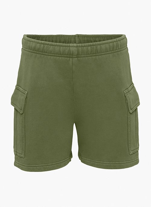 COZY FLEECE MEGA CARGO™ MID-THIGH SHORT - Oversized fleece cargo sweatshorts