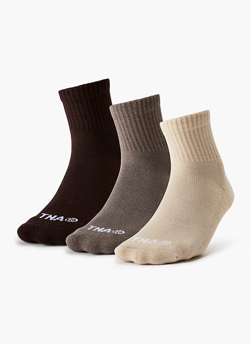 BASE ANKLE SOCK 3-PACK - Everyday cotton ankle socks, 3-pack