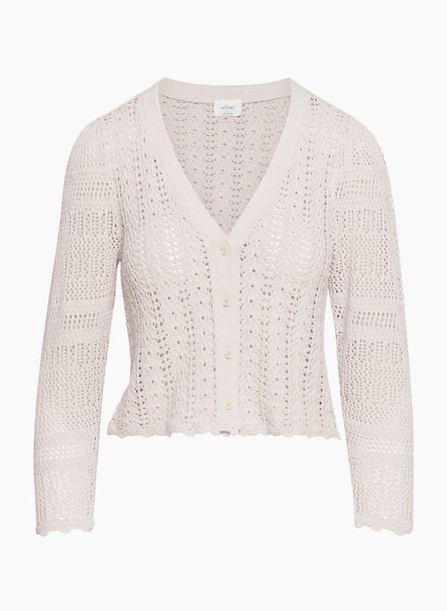 Cropped Cardigan - White - Ladies