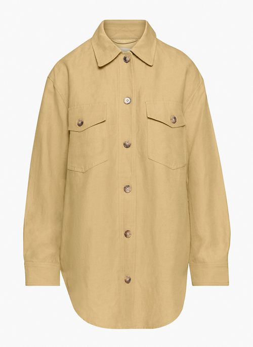 THE GANNA™ LINEN SHIRT JACKET - Linen button-up shirt jacket