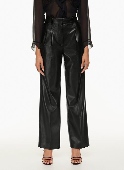 Try-ons of some vegan leather pants: New Rebel Pants (size 2 short), Nadia  Pants (size 2) : r/Aritzia