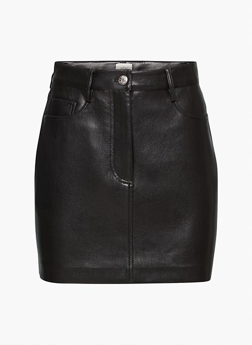 CHEMISTRY SKIRT - High-waisted Vegan Leather mini skirt