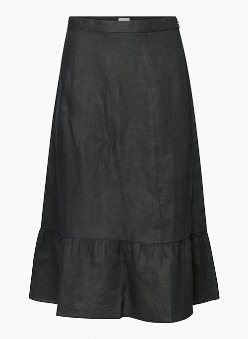 CHARIOT LINEN SKIRT - High-waisted linen skirt