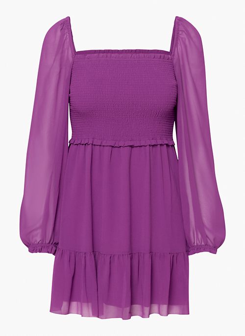 NEW TEMPEST DRESS - Smocked chiffon mini dress