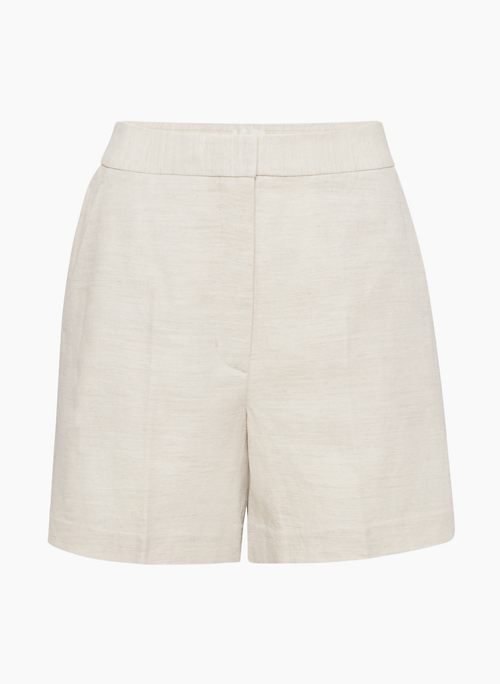 ALANYA LINEN SHORT - High-rise linen shorts