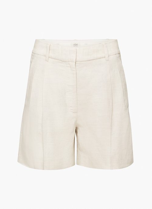 THE EFFORTLESS LINEN 5" SHORT - High-waisted linen shorts
