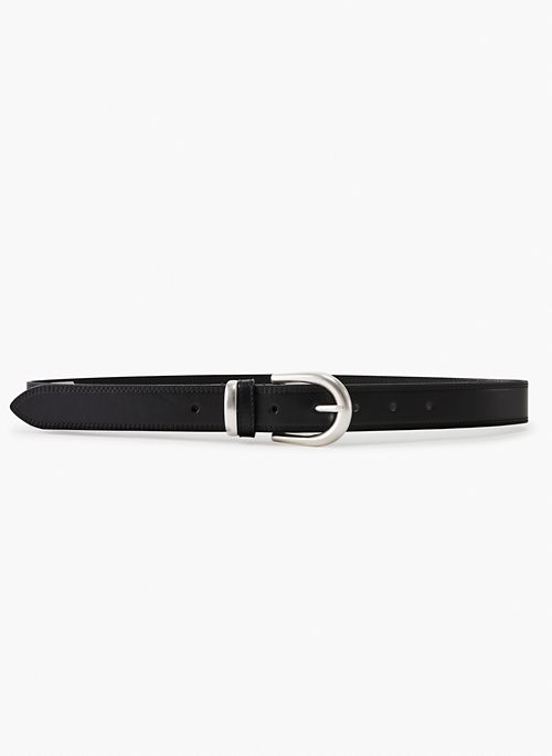 ACCENT LEATHER BELT - Solid brass classic leather belt