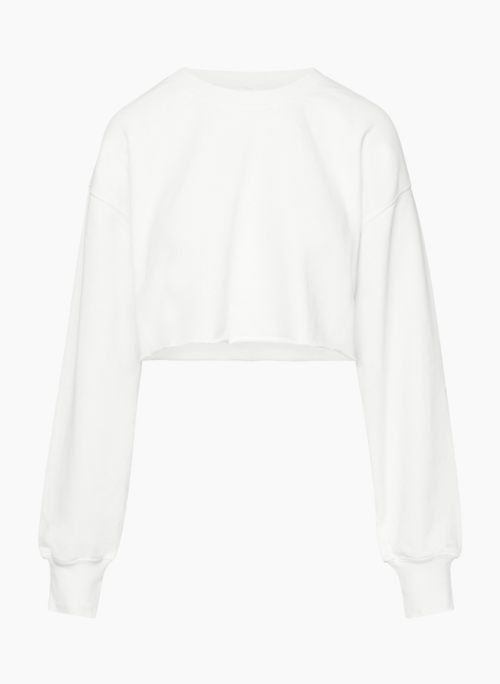 Cropped Sweatshirts for Women Teen Girls Crewneck Pullover Plain