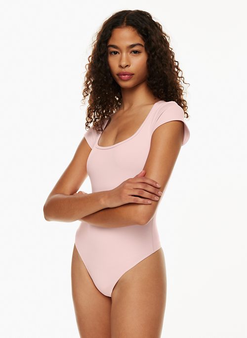 New Aritzia WILFRED Bastia One Pc Bodysuit Swimsuit Small Pink