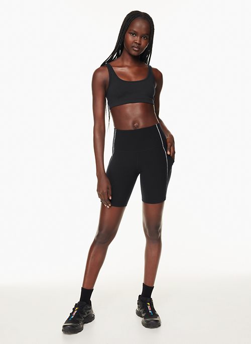 Ohpa Women's Athletic Shorts High Waisted Running Shorts Pocket Sporty Shorts  Gym Elastic Workout Shorts