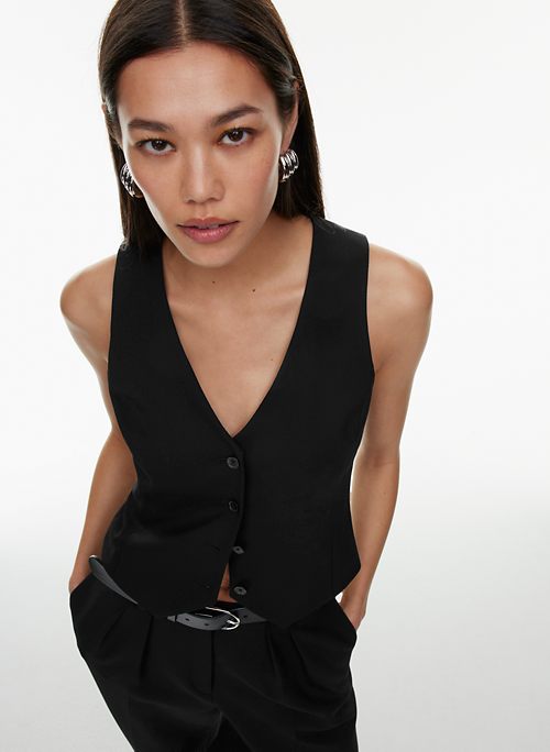 Buy Black Sleeveless Blouse In A High Collar And A Halter Neckline Padded  And Back-Zip Closure