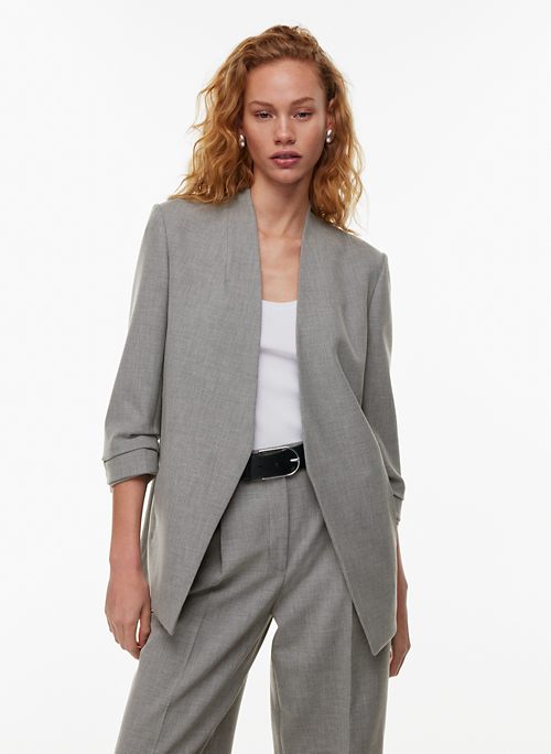 Jackets & Coats, Premium Bonded Satin Oversized Blazer