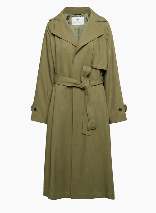 CULTIVATE TRENCH COAT - Relaxed drapey trench coat with belt
