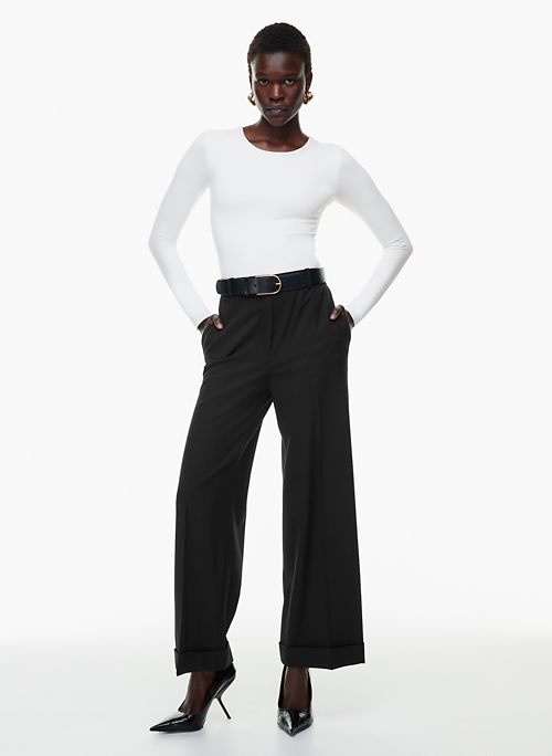 Babaton Women's Steel Grey Dress Pants With Split Hems Size 10