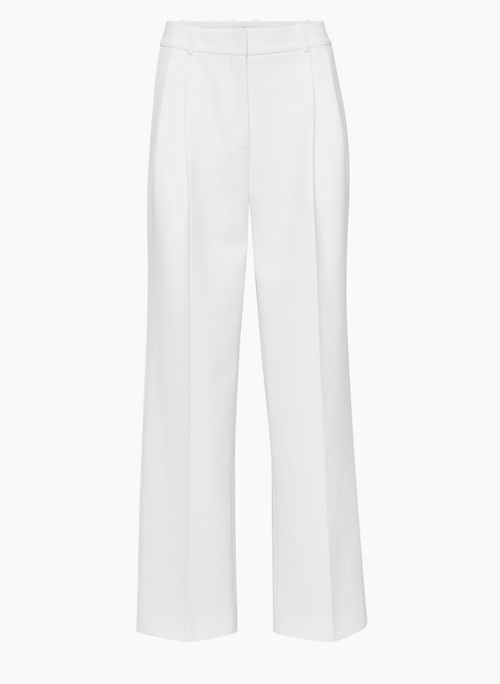 PLEATED PANT - Softly structured high-waisted wide-leg pleated pants