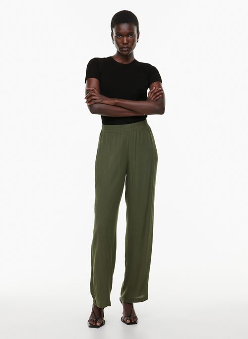 MEME Basic Fleece Pants Green Women Trousers