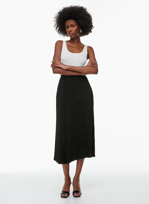 Black Pleated Skirts for Women