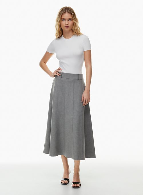 KASAAS Women's Flare A-Line Skirts Casual Pleated Mini Skirt