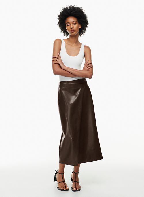 Faux-leather wrap skirt, Contemporaine, Shop Mini Skirts & Short Skirts  Online in Canada