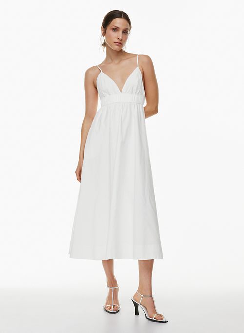 Talbots Organic Cotton Interlock Lounge Dress in White
