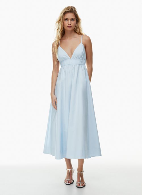 Size 12 REVIEW Hamptons Style Fit and Flare Blue Stripe Knee