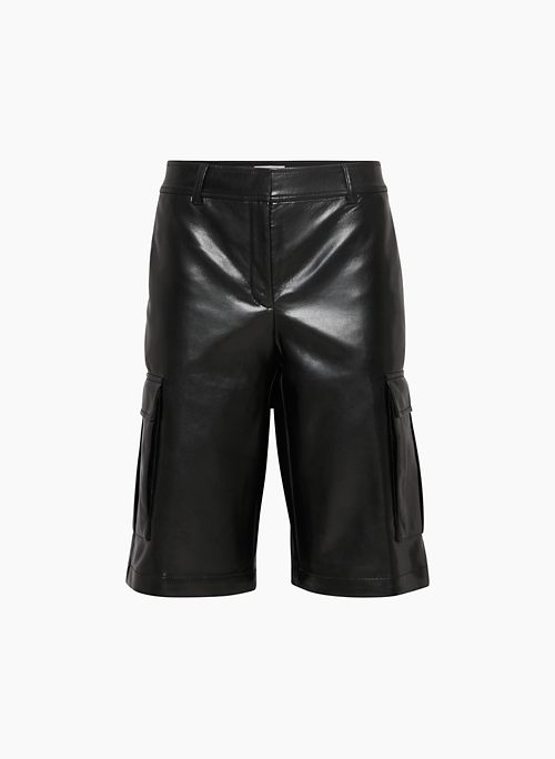 In the Style Jac Jossa Black Faux Leather Shorts - Matalan